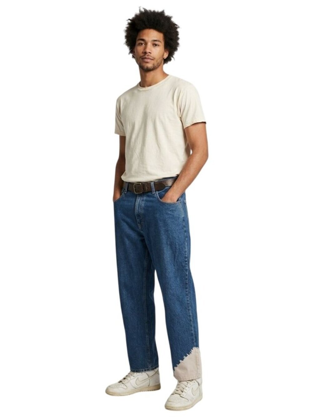 Sean John Unique Vintage One Bleach Dip Straight Leg Jeans Y2K Size 36